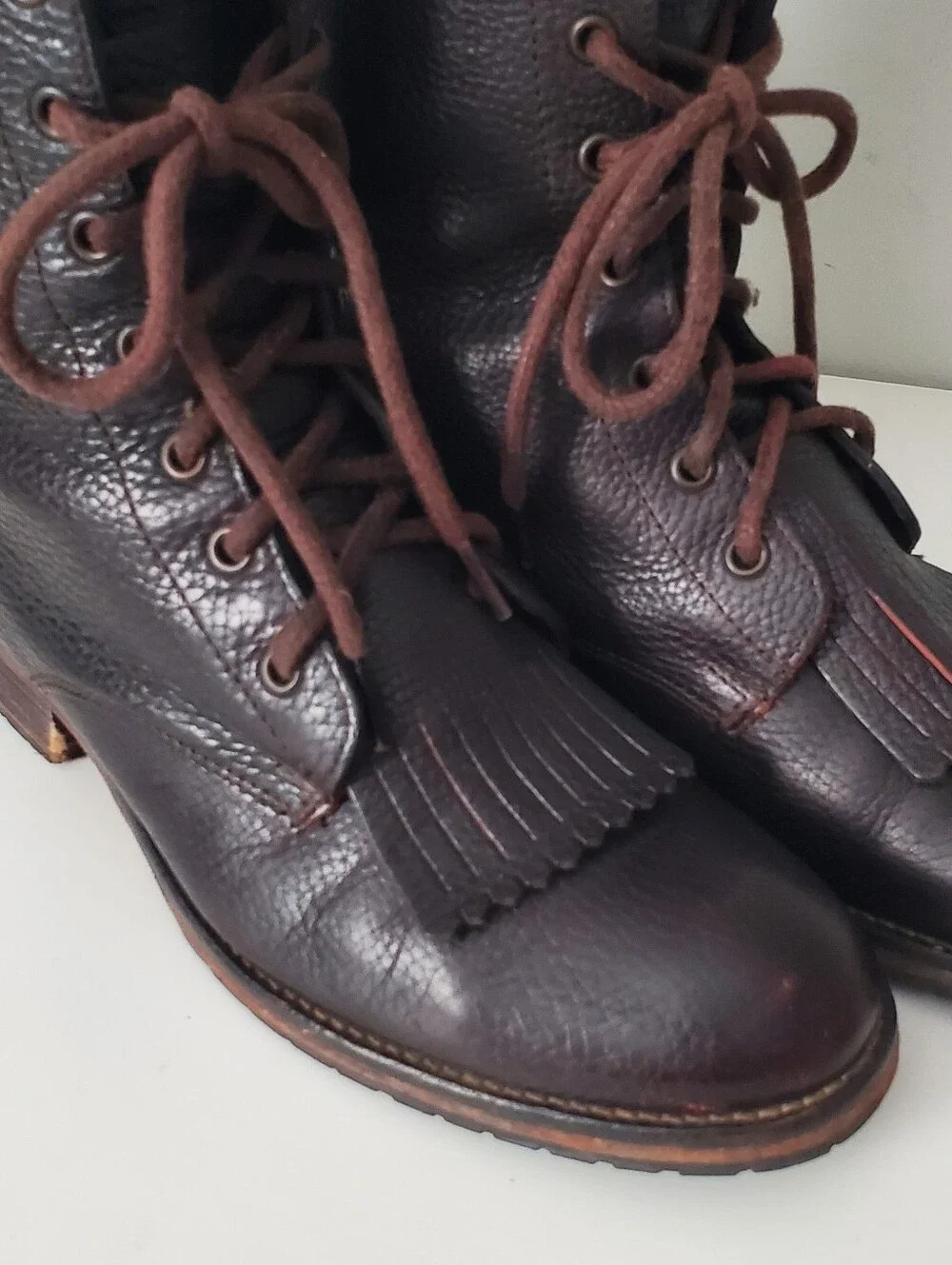 Wolverine Women's Leather Rosie Packer Style Brown Boots Size 9.5